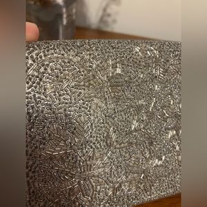 Vintage Beaded Satin Lined Small Clutch Made In Japan